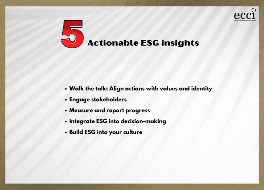 5 actionable ESG insights