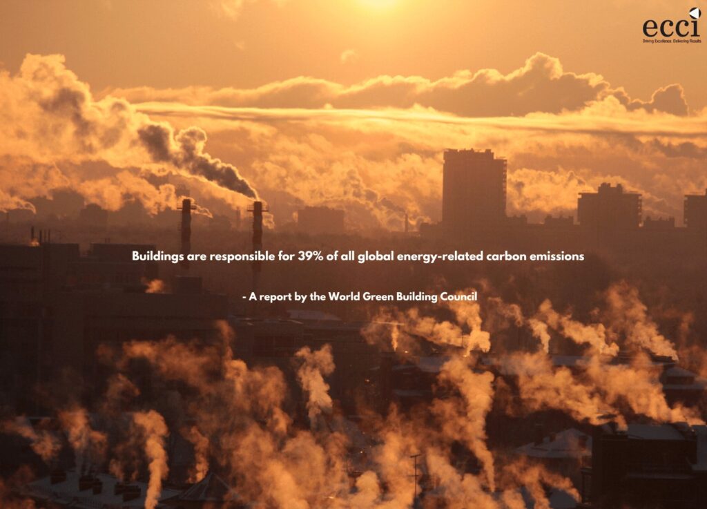 Buildings are responsible for 39% of all global energy-related carbon emissions - A report by the World Green Building Council.