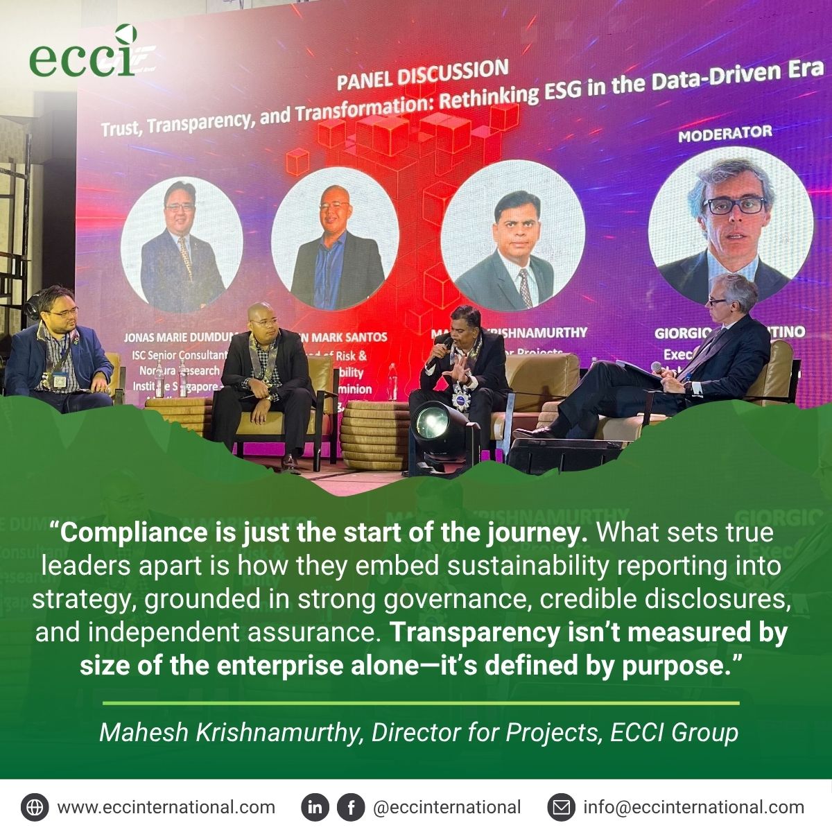 ECC International Champions Strategic ESG Reporting at the 2025 CRIF Forum Philippines